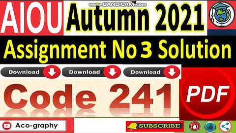 AIOU Code 241 Solved Assignment No.3 Autumn 2021 | General Home Economics |Level: Matric | ⏩Download