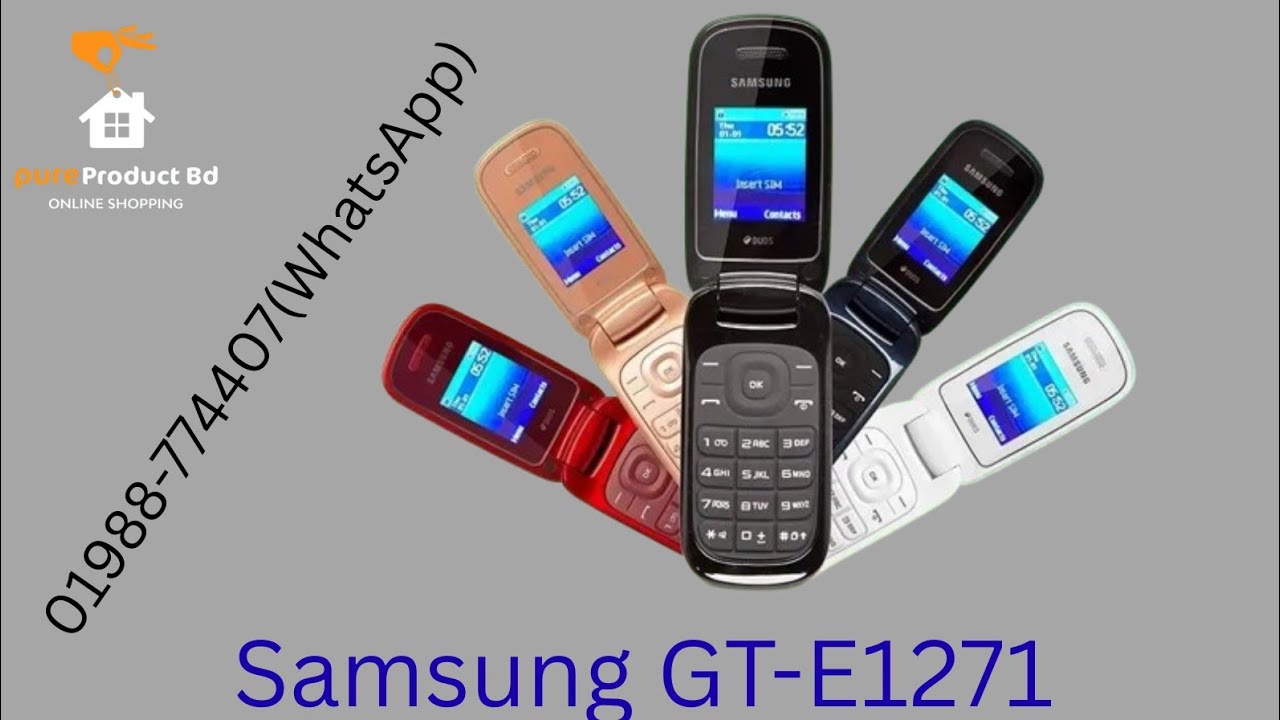 Samsung GT-E1272 folding phone unboxing Video review 2025 