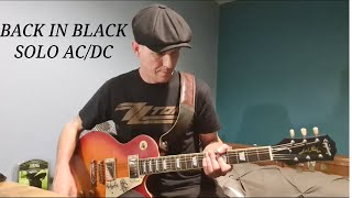 BACK IN BLACK. AC/DC Guitar Solo Cover  { Angus Young }