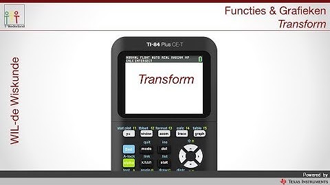 TI-84 Plus CE-T Transform