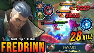 Fredrinn SAVAGE with 28 Kills!! Super Intense Battle!! - Build Top 1 Global Fredrinn ~ MLBB screenshot 5