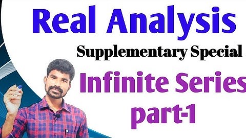 Real Analysis || Infinite Series part-1 || Degree Mathematics || semester-4