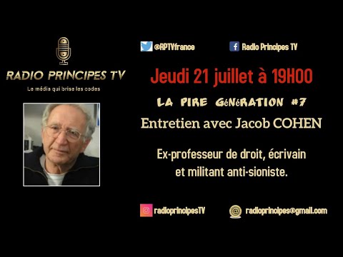 Entretien avec Jacob Cohen, ex professeur de droit, écrivain, et militant anti-sioniste