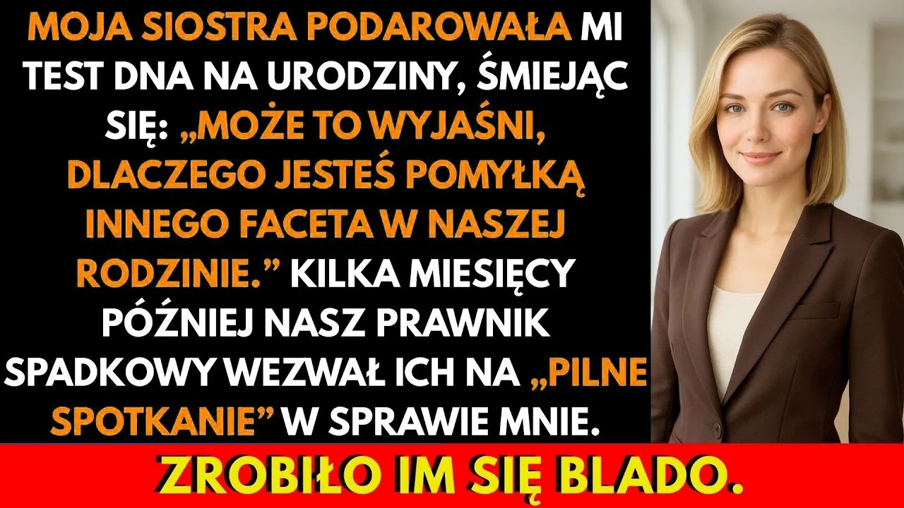 Na urodzinowej kolacji moja siostra z uśmiechem podała mi zestaw do testów DNA. „Może to wreszcie wyjaśni, dlaczego zawsze byłaś pomyłką innego mężczyzny w tej rodzinie” – powiedziała przy całym...