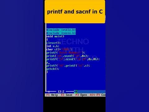 Input and Output: Printf and Scanf in C Part 137 | C Programming # ...