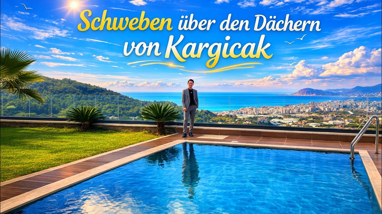Alanya / Exklusive Design-Villa über den Dächern von Kargıcak – Meerblick pur