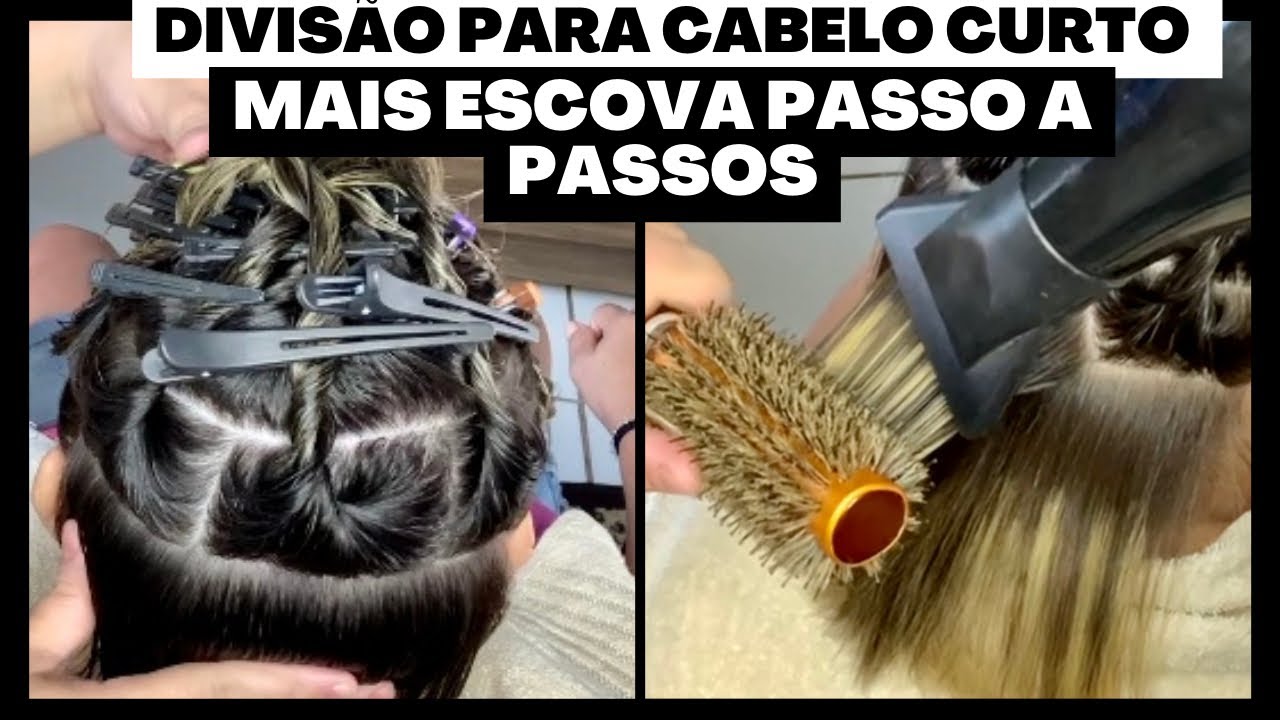 #Como escovar #cabelo #curto mas divisão para escova!