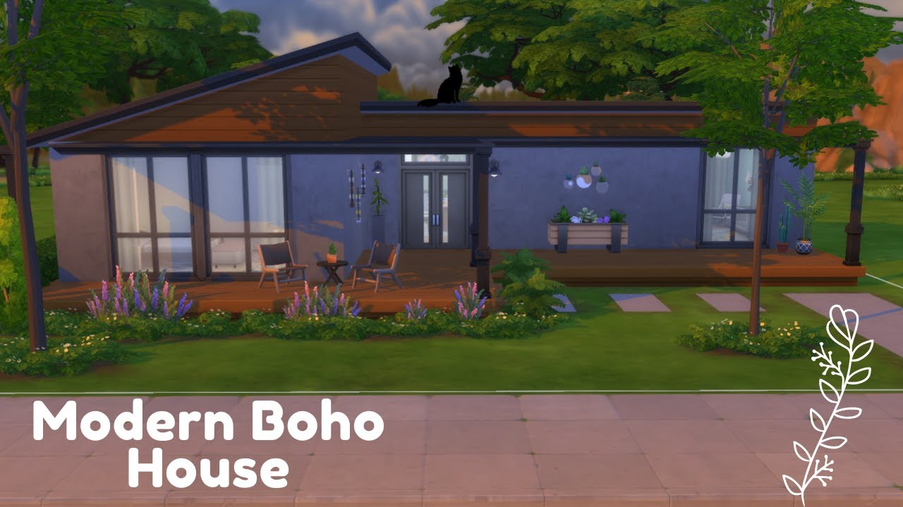 The Sims 4 - Modern Boho House - YouTube