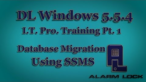 01 - DL Windows Database Migration Using SSMS