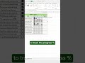 how to create a progress tracker in Excel#excel #workhacks #exceltips