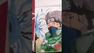 drawing Kakashi from Naruto with water colours naruto drawing art kakashi