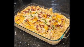 Chicken Jalapeno Popper Casserole - Cheesy with a mild Jalapeno Flavor | Perfect for a crowd!
