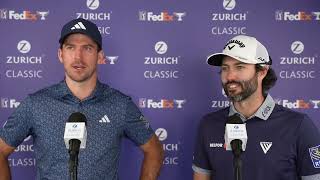 Adam Hadwin and Nick Taylor Sunday Flash Interview 2023 Zurich Classic of New Orleans