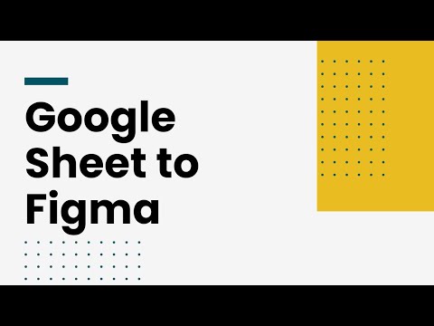 Sync Google Sheet Data for Dynamic Designs! Figma Tutorial for Beginners! #figma