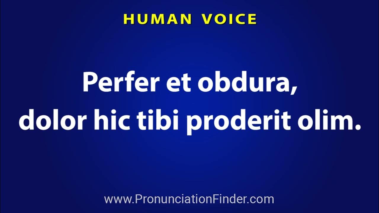 Perfer Et Obdura Dolor Hic Tibi Proderit Olim Deutsch www.youtube.com