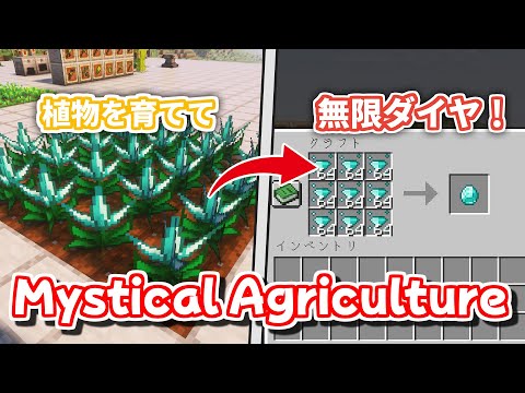 動画「植物を育ててダイヤを作ろう！「Mystical Agriculture」を解説！【マイクラ1.21.1】」のサムネイル