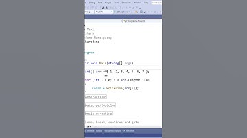 How to define and initialize an array in c# #csharp #shorts #short #ytshorts