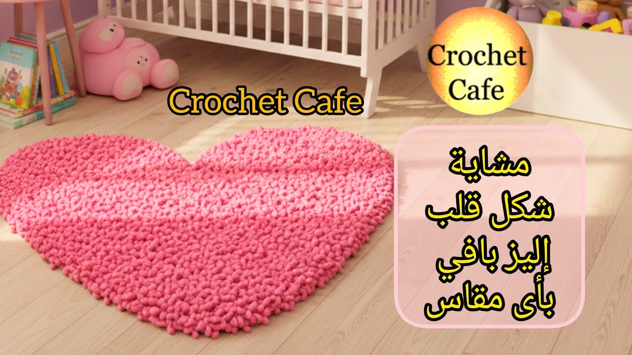 ❤️طريقة عمل مشاية شكل قلب سهلة جدا❤️ |خيط إليز بافي فاين |