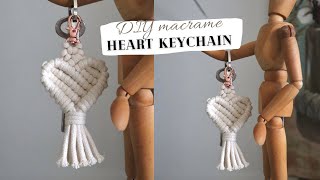 DIY Macrame Heart Keychain, New macrame heart pattern