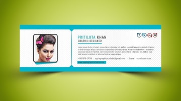 Creative Email Signature Design - Photoshop CC Tutorial
