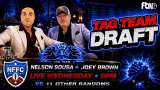 Can Nelson Sousa & Joey Brown Beat 11 Other Fantasy Football Drafters | LIVE NFFC Draft