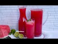 WATERMELON GINGER LIME JUICE | WATERMELON STRAWBERRY JUICE