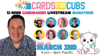 LIVE with ⁨@ManleyMadeMinute  - Cards For Cubs Cardmaking Livestream Hop Marathon!