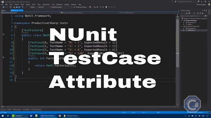 How to use the TestCase attribute in C# and NUnit