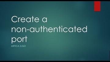 Create a non-authenticated port