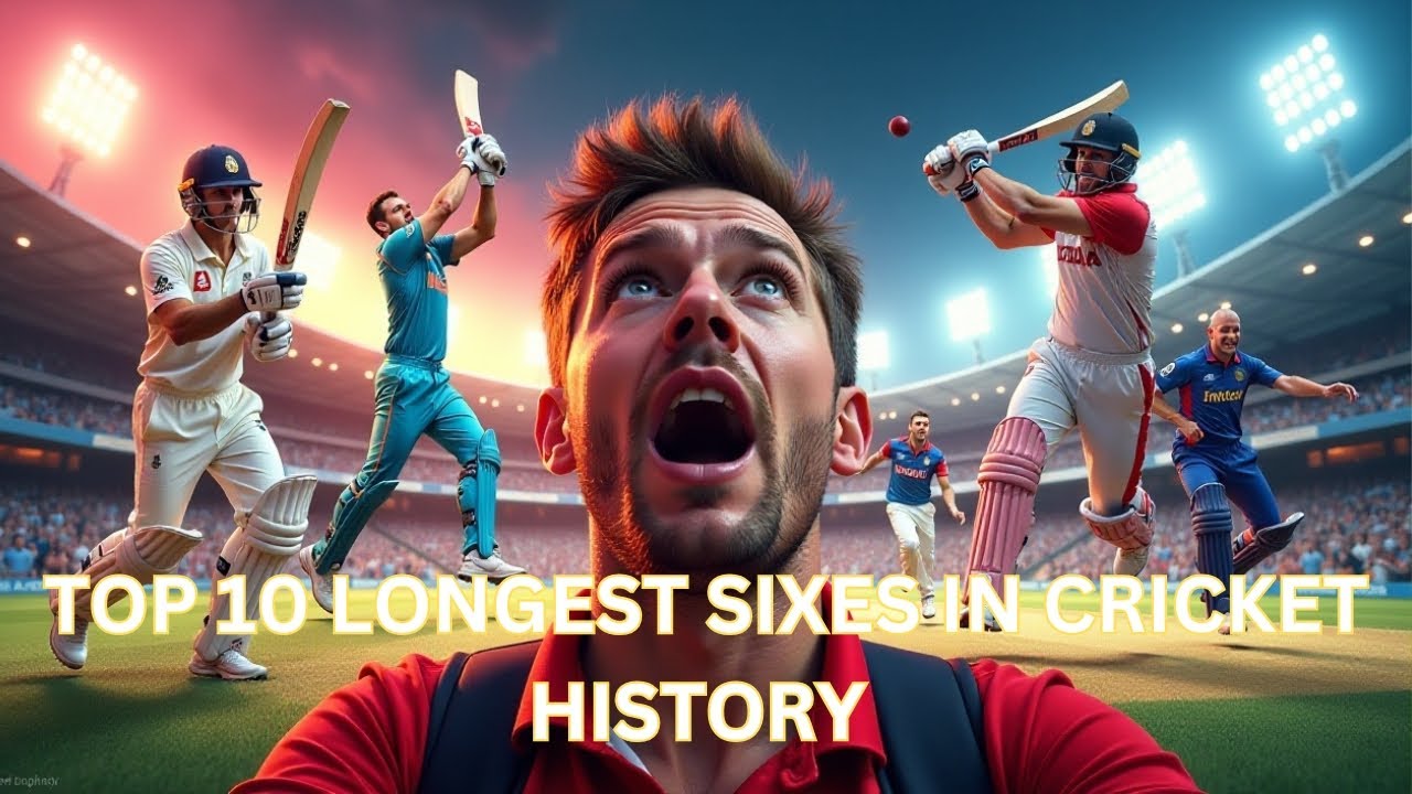 Top 10 Longest Sixes in Cricket History - YouTube