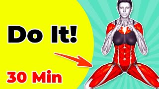 ➜ Do This 30-MIN Belly Fat and Thigh Workout - Target Stubborn Fat and Tone Problem Areas! screenshot 4