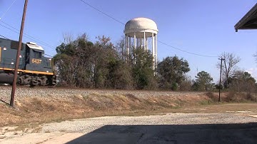 Light Engine Move CSX A783-09 with CSX Road Slug 2223 leading through downtown Valdosta, GA