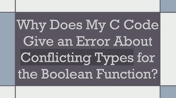 Why Does My C Code Give an Error About Conflicting Types for the Boolean Function?