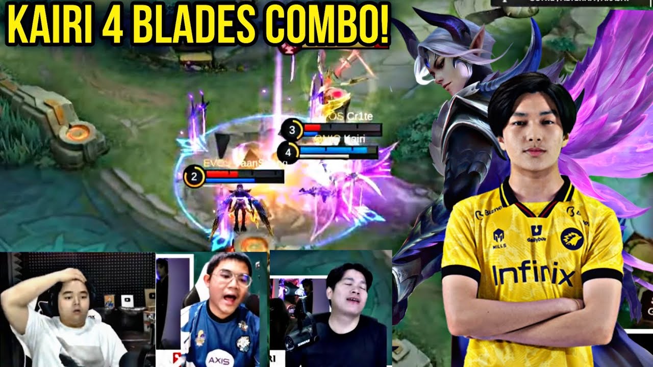 INDO STREAMERS REACTION ON KAIRI'S LING FAST HAND 4 BLADES COMBO!