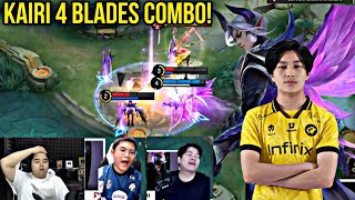 INDO STREAMERS REACTION ON KAIRI'S LING FAST HAND 4 BLADES COMBO!