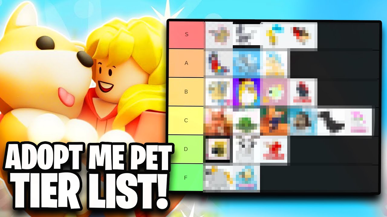 Adopt Me pet Tier List!