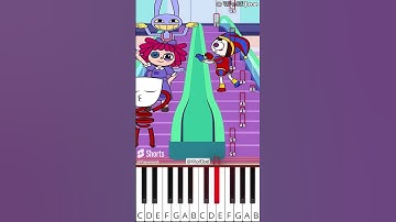 Escalator Greeting Challenge (the amazing digital circus) #pomni (@WolfJoe) - Octave Piano Tutorial