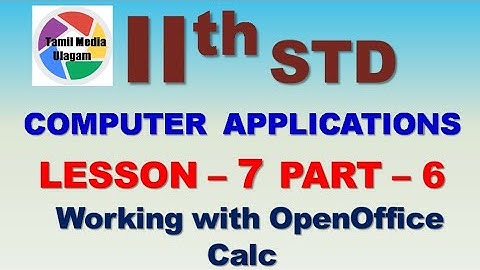 #11th std Computer Applications | English Medium | Chapter 7 | Lesson 7 | Part 6
