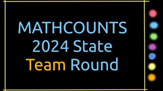 Mathcounts 2024 State Team Round