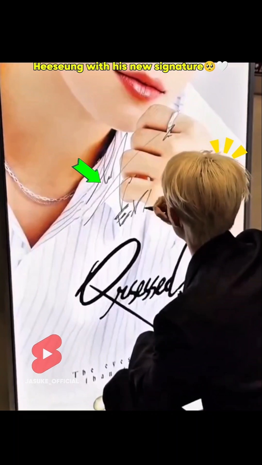 ヒスン サイン Heeseung with his new signature🥺🤍#enhypen #heeseung - YouTube