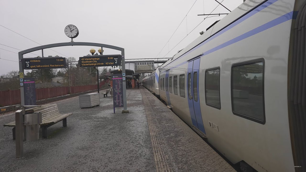 Sweden, Stockholm, train ride from Sundbyberg to Kungsängen