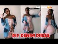 DIY baddie dress from jeans | Madame Kae Productions