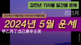 [2024년 05월 운세] 갑진년 기사월 일간별 운세 #사주 #운세