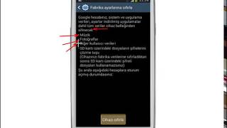 Samsung Galaxy S3 Fabrika Ayarlarına Sıfırlama