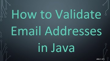 How to Validate Email Addresses in Java