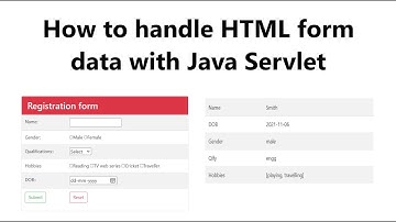 How to read and display html form data in servlet | How to handle HTML form data with Java Servlet