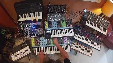 "Reflection Pool" a synth jam with descriptive text and 0-Coast, Grandmother, Matriarch, OB6, plus..