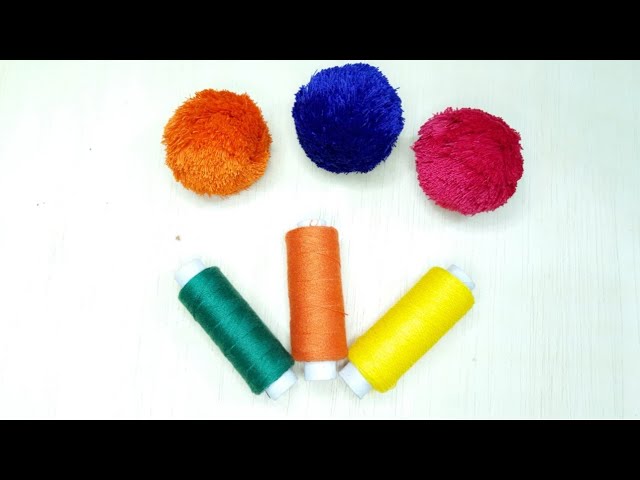 How To Make Perfect Woolen Ball/Super Easy Pom Pom Making Ideas- DIY CRAFT  MAGIC 