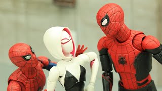 Spider-man and Gwen Stacy Fight With Iron-Spider In Spider-verse | Figure Stop Motion screenshot 5