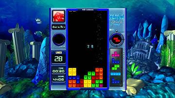 Tetris Splash 40 Lines (No hold, 53 seconds)